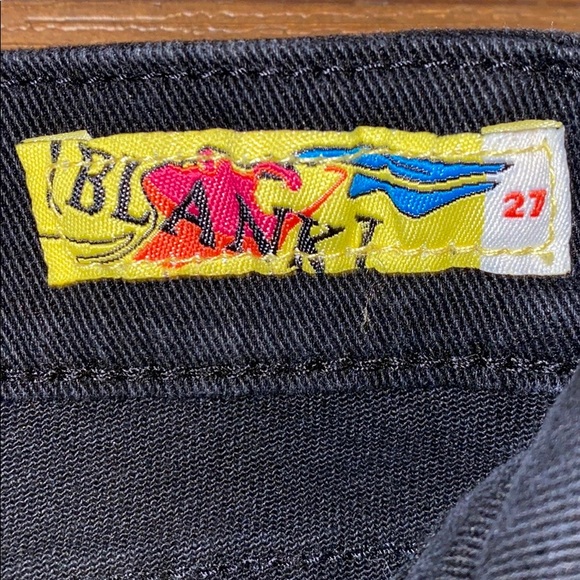 BLANK NYC black skinny jeans zipper ankle cropped - Picture 5 of 6